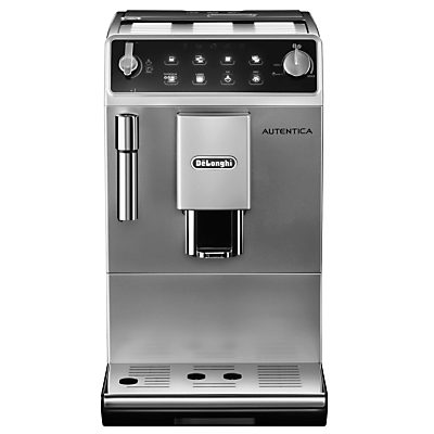 De'Longhi Autentica Bean to Cup Coffee Machine, Silver Silver De'Longhi Autentica Bean to Cup Coffee Machine, Silver Silver